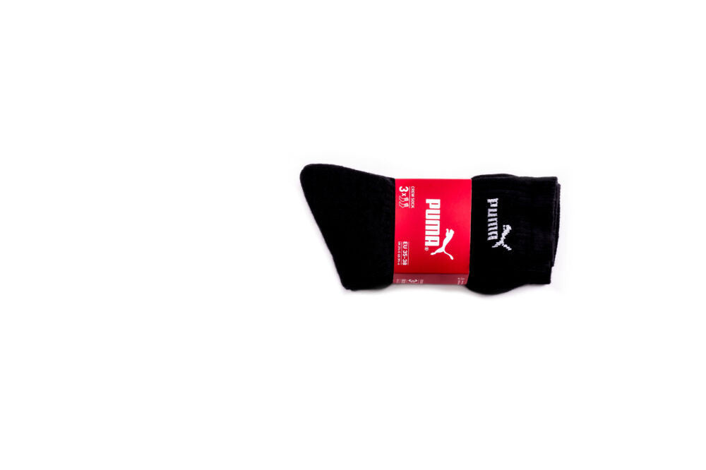 Calcetines deportivos Puma, pack de 3 - Negro (35-38)