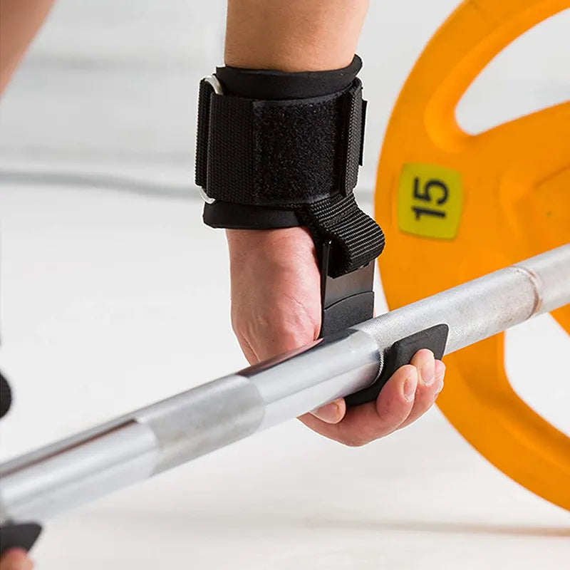 PowerLift Hook Grips with Wrist Wraps & Hand-Bar Straps-4