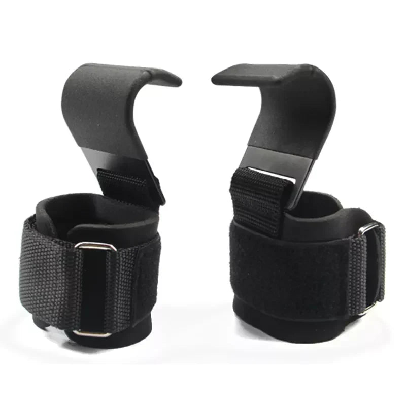 PowerLift Hook Grips with Wrist Wraps & Hand-Bar Straps-0