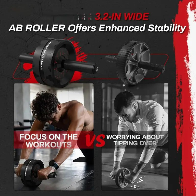 Core Abdominal Wheel Roller with Knee Pad-3