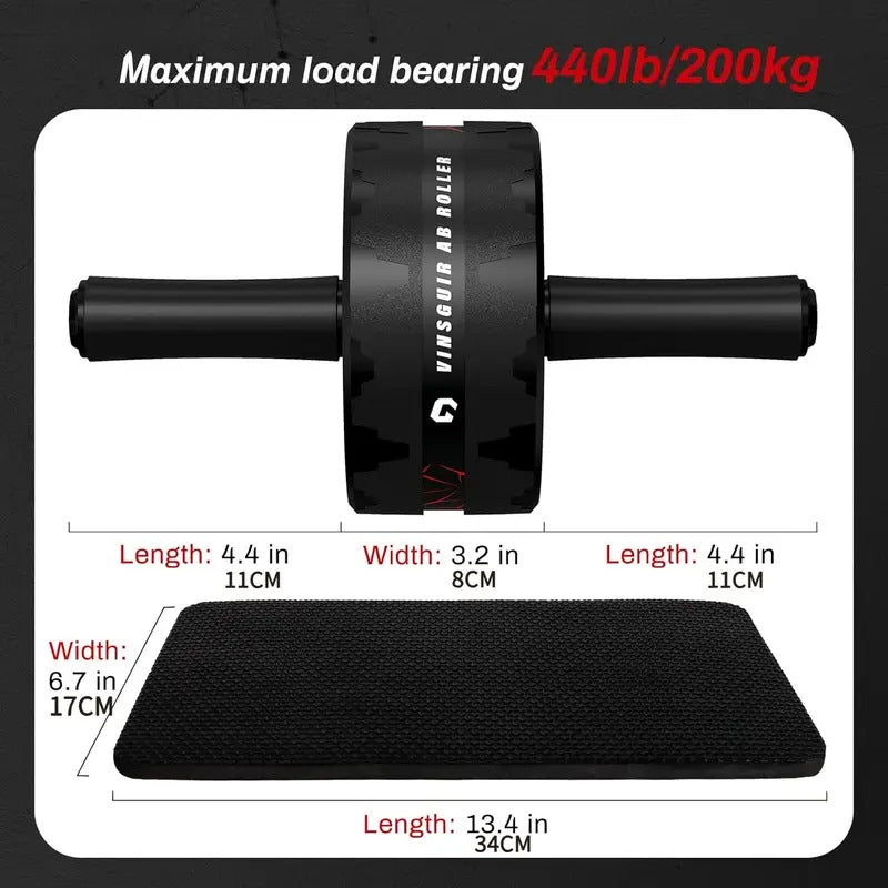 Core Abdominal Wheel Roller with Knee Pad-4